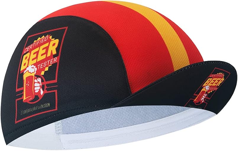 BikingBros Red Black Beer Tester cycling cap, main view