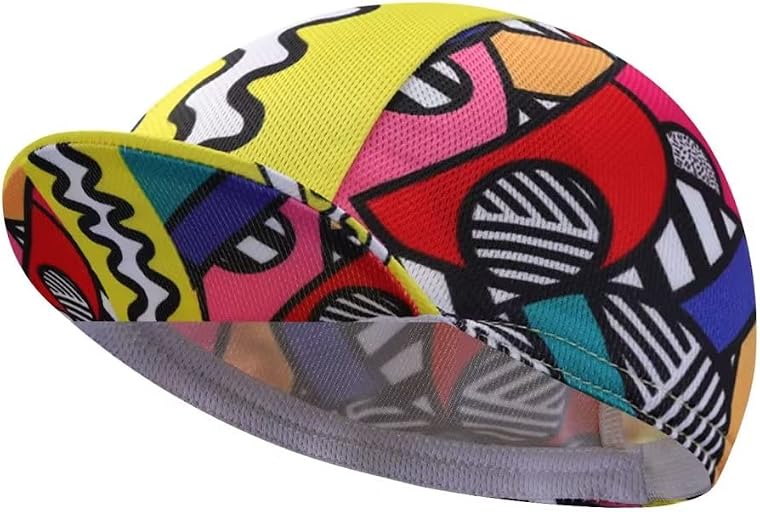 BikingBros Multicolor Pop Art cycling cap, main view