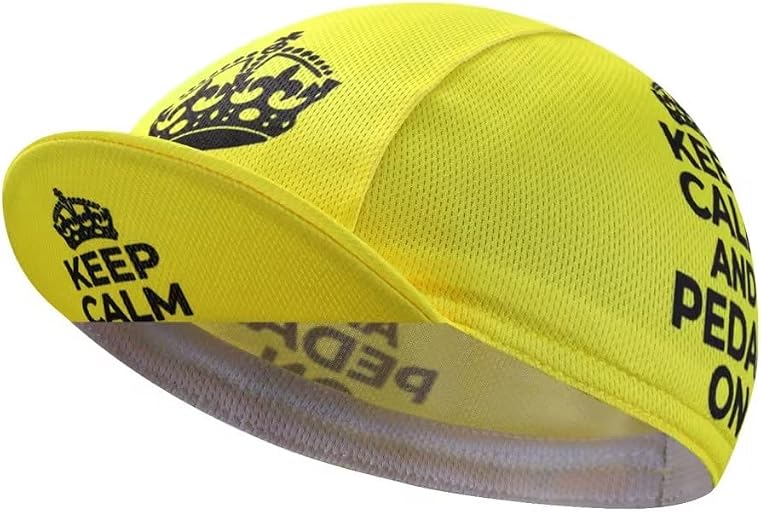 Yellow Black Crown Cycling Cap