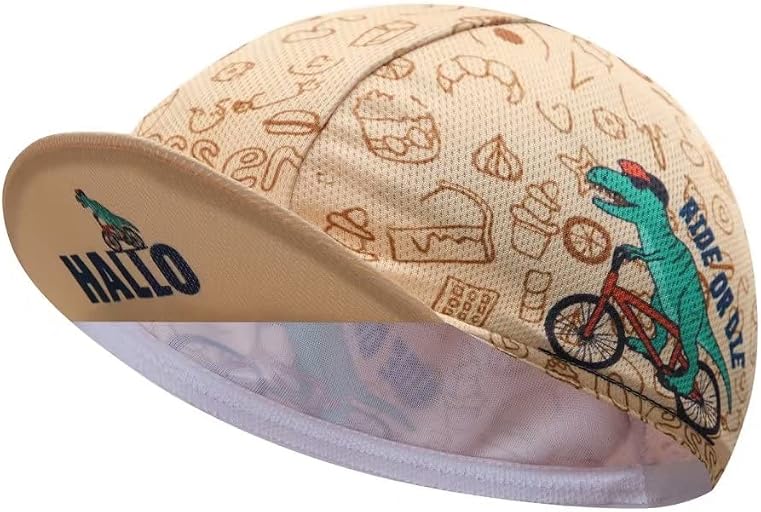 Beige Dessert Doodles Cycling Cap