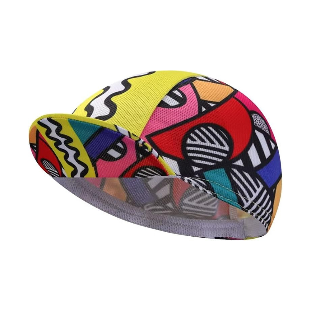 BikingBros Multicolor Pop Art cycling cap, main view
